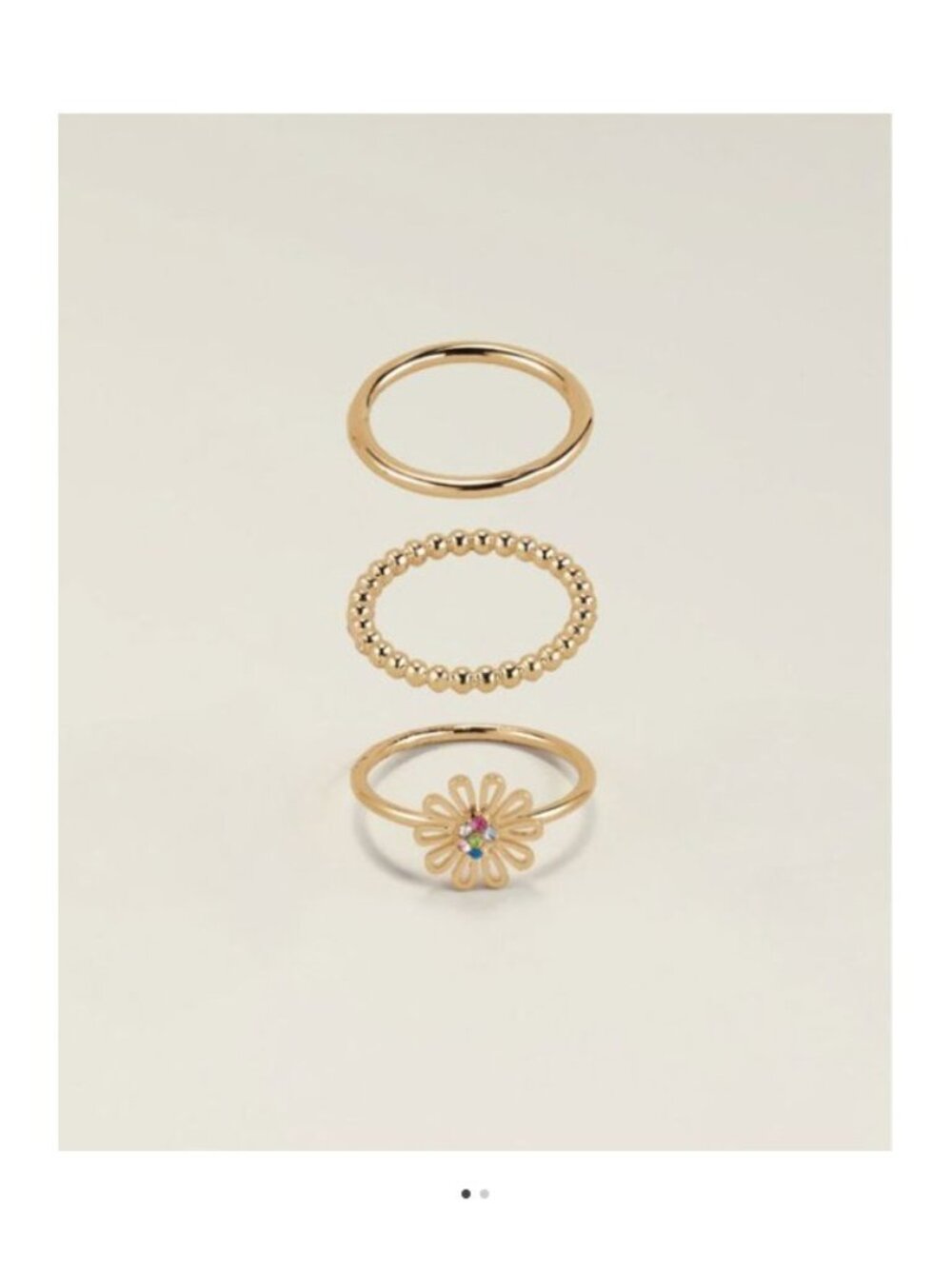 Avon Studio 1886-Delicate Garden Ring Set-Size 8-New In Box